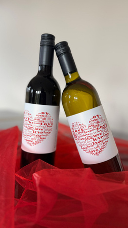 14 Luty Walentynki, wino czerwone wytrawne